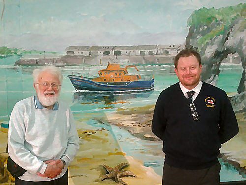 Brian and RNLI crew man